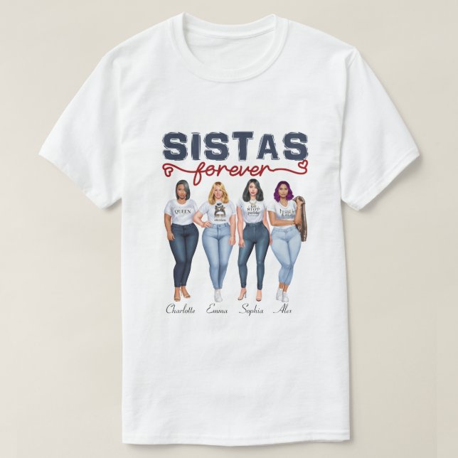 T-shirt RD Sistas Personalisées Sistas Pour Toujours (Design devant)