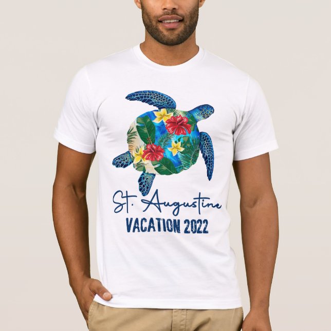 T-shirt RD St Augustine Tortue de mer Floride Famille Vaca (Devant)