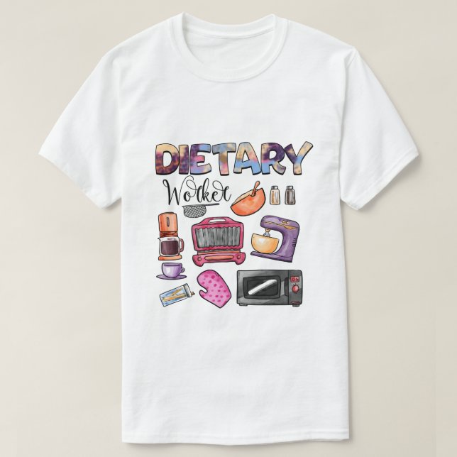 T-shirt RD Travailleur diététique Sublimation PNG Design,  (Design devant)