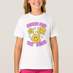 T-shirt Reach for the Stars - Cute Smiley Star Inspiration