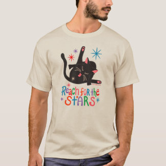 T-shirt Reach for the Stars - Funny Cat Butt Pun