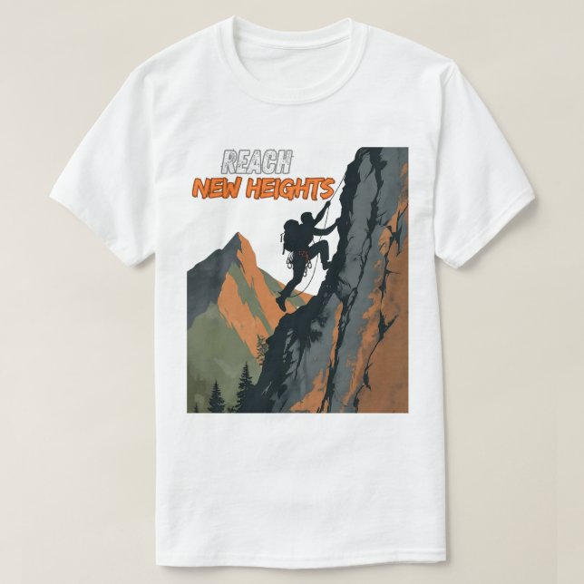T-shirt Reach New Heights – Climbing Day Tribute (Design devant)