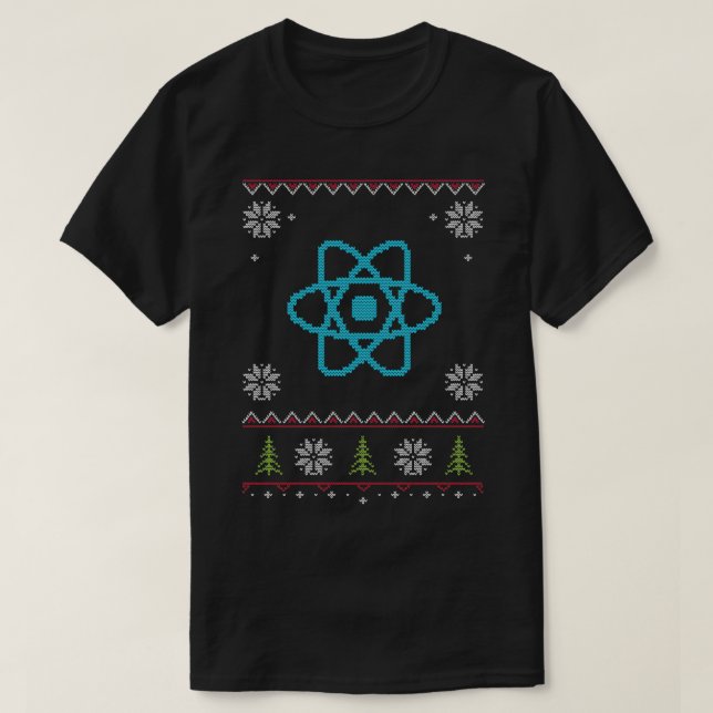 T-shirt ReactJS Programmeur JavaScript laide Sweater Chris (Design devant)