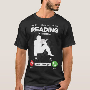 T-shirt Read Is Calling I Must Go Library Books Hobby Read