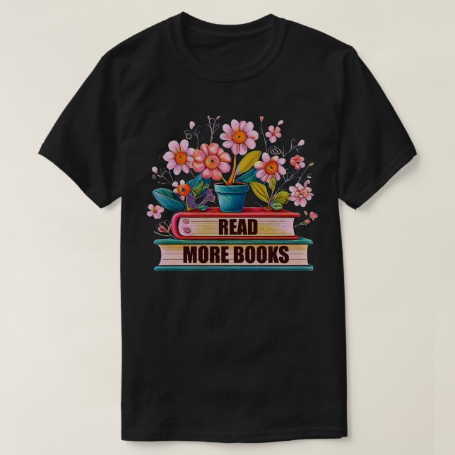 T-shirt Read More Books (Design devant)