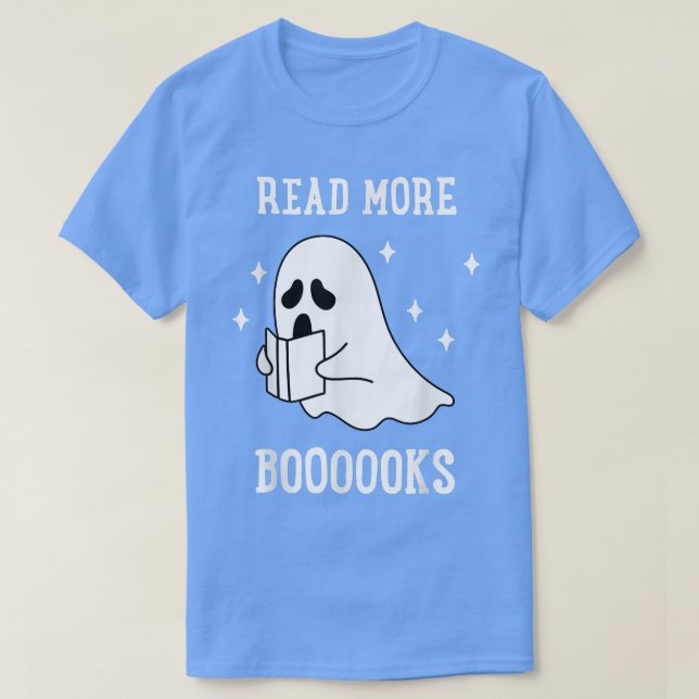 T-shirt Read more books cute ghost halloween (Design devant)