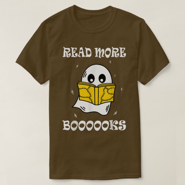 T-shirt Read more boooooks Cute Ghost Read more boooooks H (Design devant)