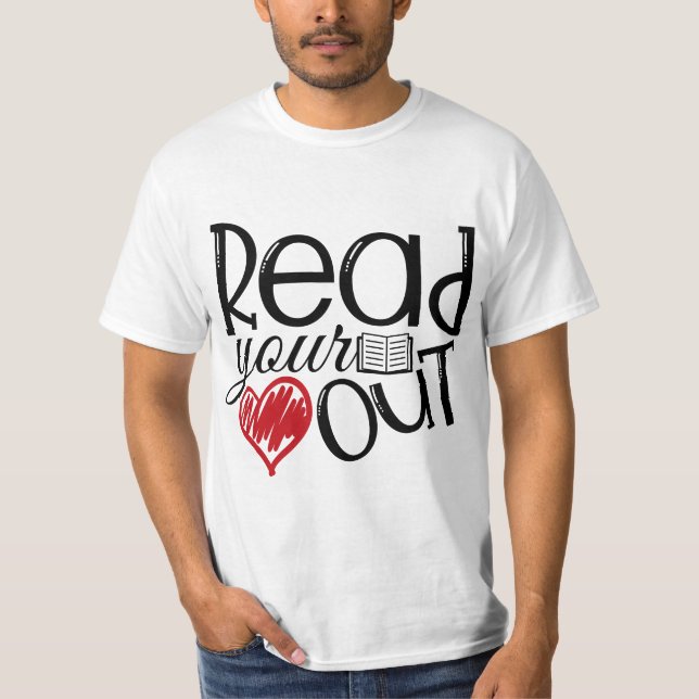 T-shirt Read Your Heart Out Book Lovers - Reading or Engli (Devant)