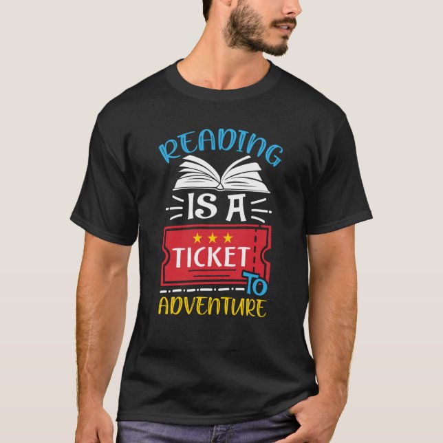 T-shirt Reading Adventure Library Student Teacher Book  1 (Devant)