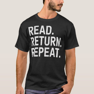 T-shirt Reading Books Librarian Reader School Read Return 