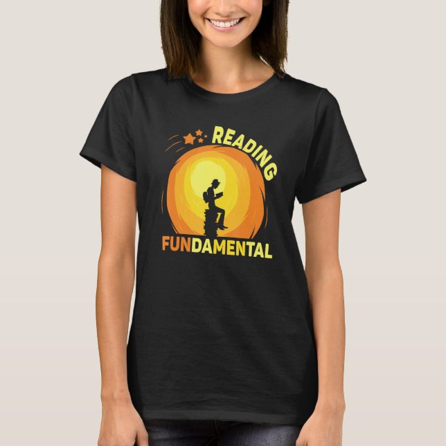 T-shirt Reading Is Fundamental Geeky Bookworm Poetry Liter (Devant)