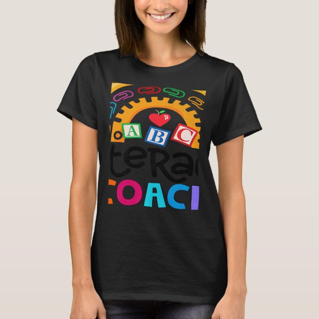 T-shirt Reading Teacher Back School Special Literacy Coach (Devant)