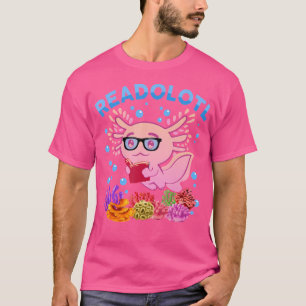 T-shirt Readolotl Cute Axolotl Lire Livre Salamander