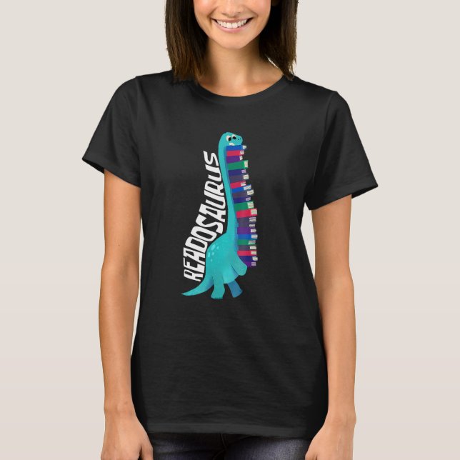 T-shirt Readosaurus Dinosaur Livres Bibliothèque Lecture K (Devant)
