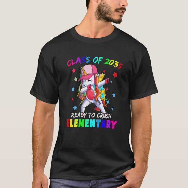 T-shirt Ready Crush Elementary 2035 Dabbing Unicorn Back T (Devant)