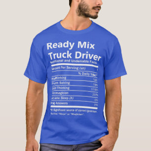T-shirt Ready Mix Truck Driver Nutrition Factors 