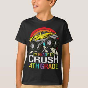 T-shirt Ready To Crush 4th Grade School Monster truck