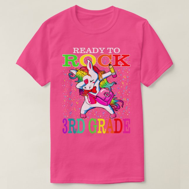 T-shirt Ready To Rock 3rd Grade Back To School Dabbing Uni (Design devant)