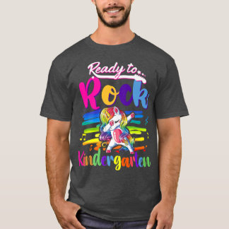 T-shirt Ready To Rock Kindergarten Unicorn Back To School 
