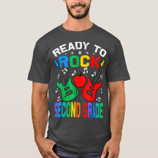 T-shirt Ready To Rock Second Grade Back To School Guitar 