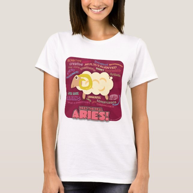 T-shirt Real Aries Funky Vrai Profil d'astrologie (Devant)