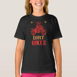 T-shirt Real Girls Ride Dirt Bikes graphisme Drôle Cadeau