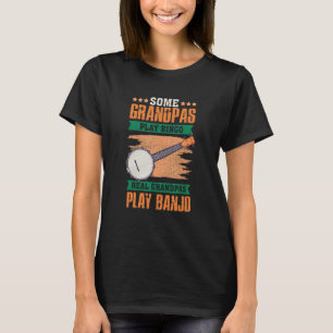 T-shirt Real Grandpas Jouer Banjo Musique Instrument Banjo