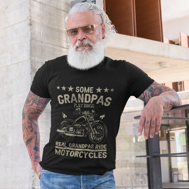 T-shirt Real Grandpas Ride Motorcycle Biker Grandpa (Créateur téléchargé)