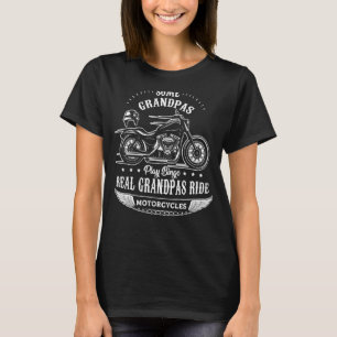 T-shirt Real Grandpas Ride Motos Funny Vélo équitation G