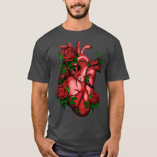 T-shirt Real heart and roses