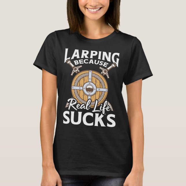 T-shirt Real Life Live Action Role Playing Larping Gamer L (Devant)