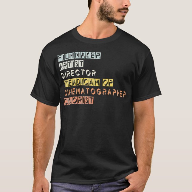 T-shirt Réalisateur cinématographique Steadicam (Devant)