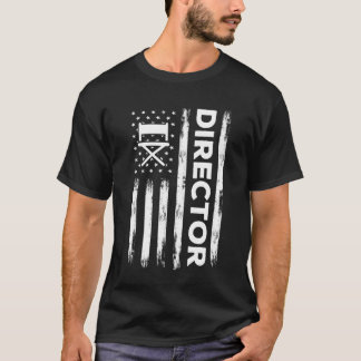 T-shirt Réalisateur de film de drapeau américain, amis d'A