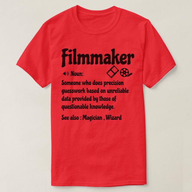 T-shirt réalisateur Funny Définition cinéaste Funny DireF (Design devant)