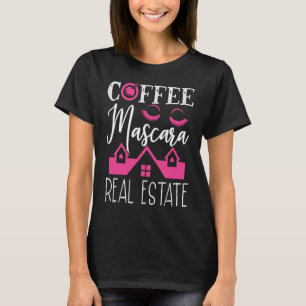T-shirt Réalisateur immobilier Coffee Mascara