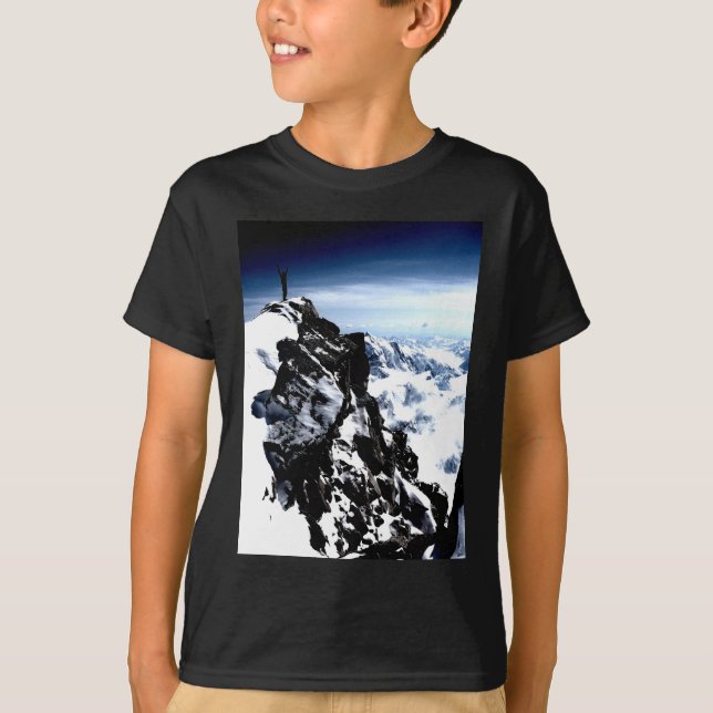 T-shirt Réalisation de l'alpiniste hiver de neige (Devant)
