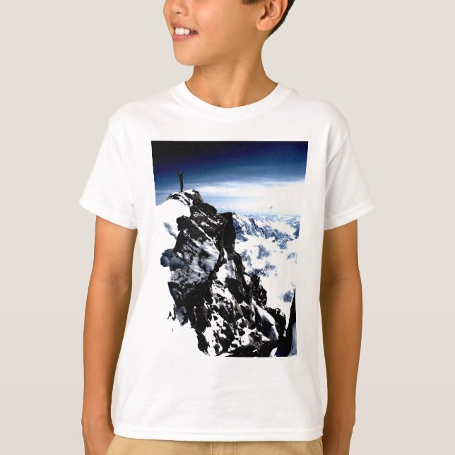 T-shirt Réalisation de l'alpiniste hiver de neige (Devant)