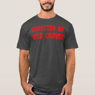 T-shirt Réalisé Par Wes Craven Red Text
