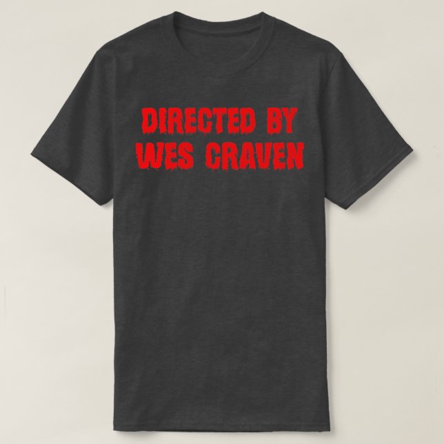 T-shirt Réalisé Par Wes Craven Red Text (Design devant)