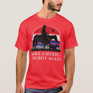 T-SHIRT RÉALISEZ LE COWBOY AMÉRICAIN, LE CHEVAL ET LE CHIE