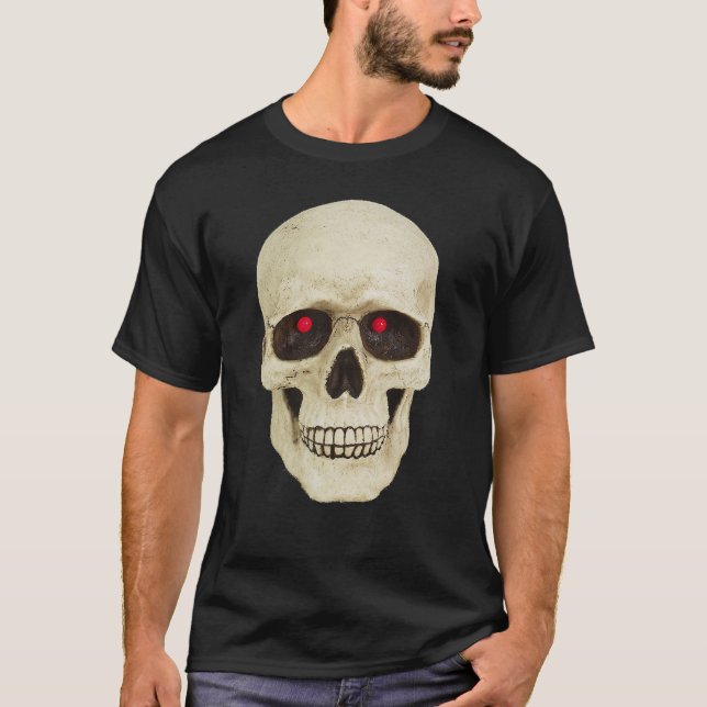 T-shirt réaliste de crâne (Devant)
