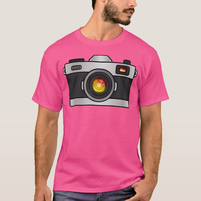 T-shirt Realistic Vintage Photography Camera (Devant)