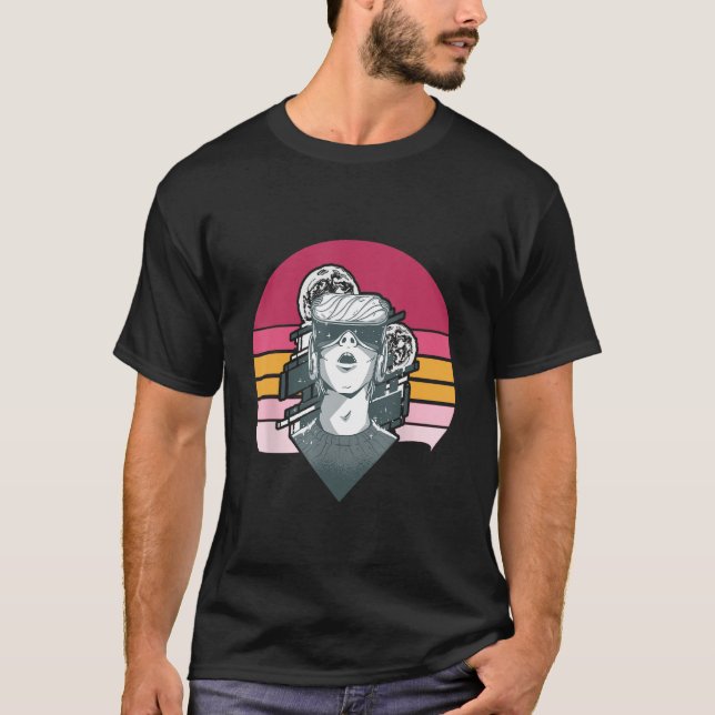 T-shirt Réalité virtuelle rétroactive VR Goggles 4 (Devant)