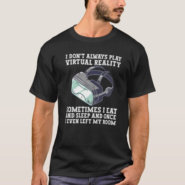 T-shirt Réalité Virtuelle Vr Casque Athlète Jeux Forcés T (Devant)