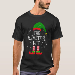 T-shirt Realtor Elf Correspondant Famille Fête de Noël Pa