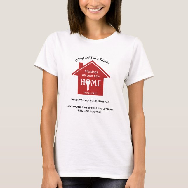 T-shirt Realtor Personnalisé Vers Cadeaux Client (Devant)
