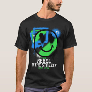 T-shirt Rebel dans les rues Graffiti Smiley Art urbain