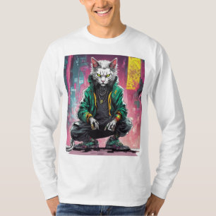 T-shirt Rebel de chats Cyberpunk urbain