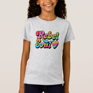 T-Shirt Rebel Soul Rainbow Colors Graphisme