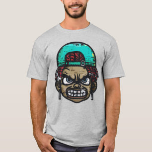 T-shirt Rebel urbain : Visage de style graffiti